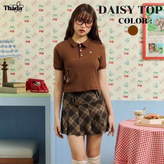 THADA｜DAISY TOP POLO KNIT